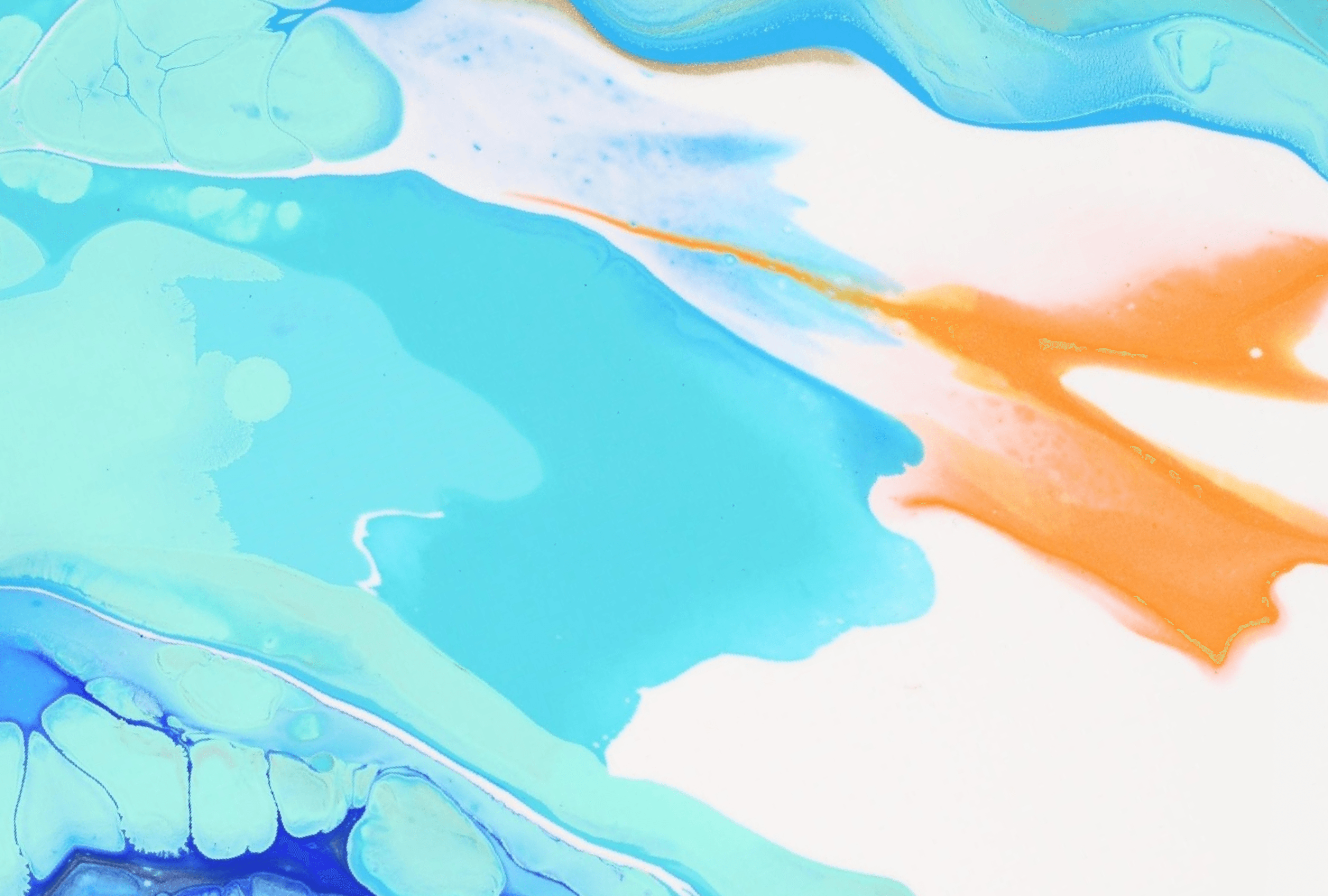 Article card header with dark trippy flowy colors with blue, grey, green shades